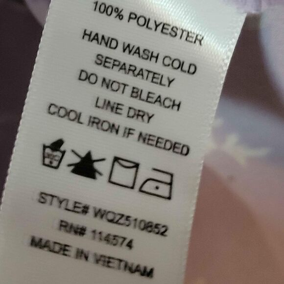 Women's Size XS Pleione Lavender Sleeveless Blouse Floral Print - Picture 4 of 5